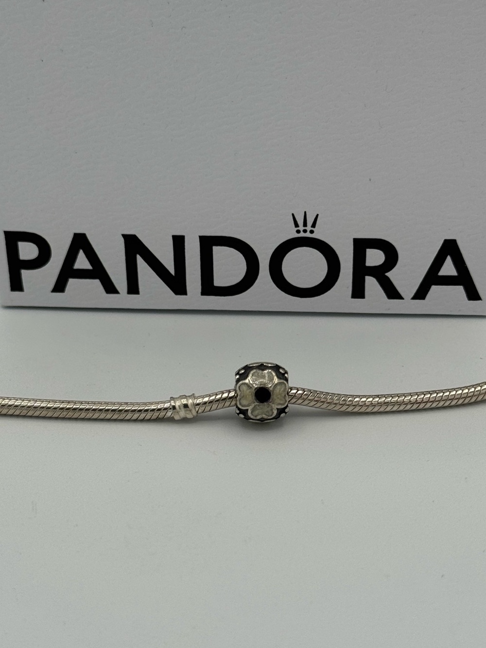Pandora Charm Sterling Silver Daisy Primrose Flower Enamel No box